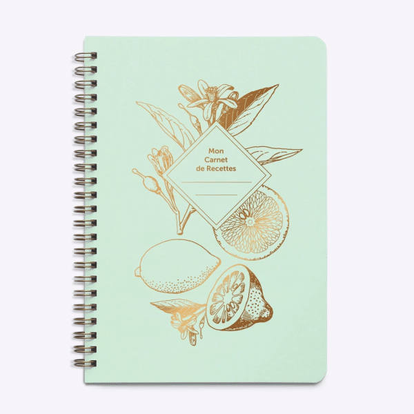 Carnet de recettes Lemonade vert d'eau de la marque Les Editions du Paon