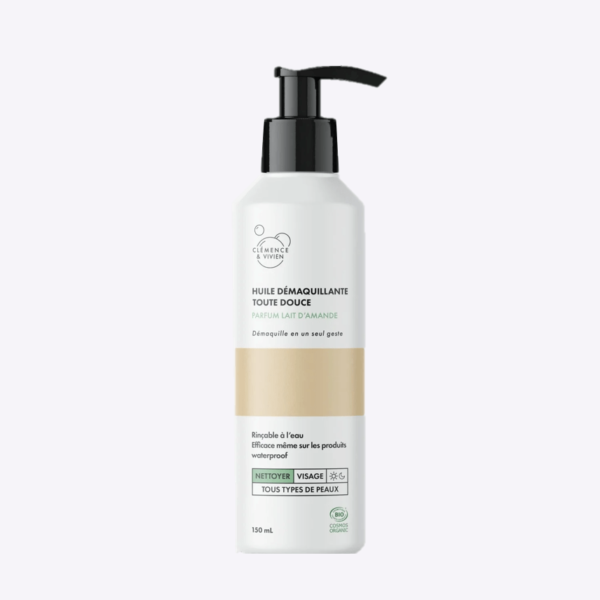 Huile démaquillante Toute douce Parfum Lait d’amande BIO | Clémence & Vivien